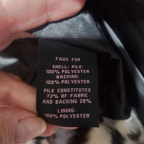 With the Girls x Avec Les Filles Leopard Print Faux Fur Coat Plus Size 2X - Picture 9 of 12